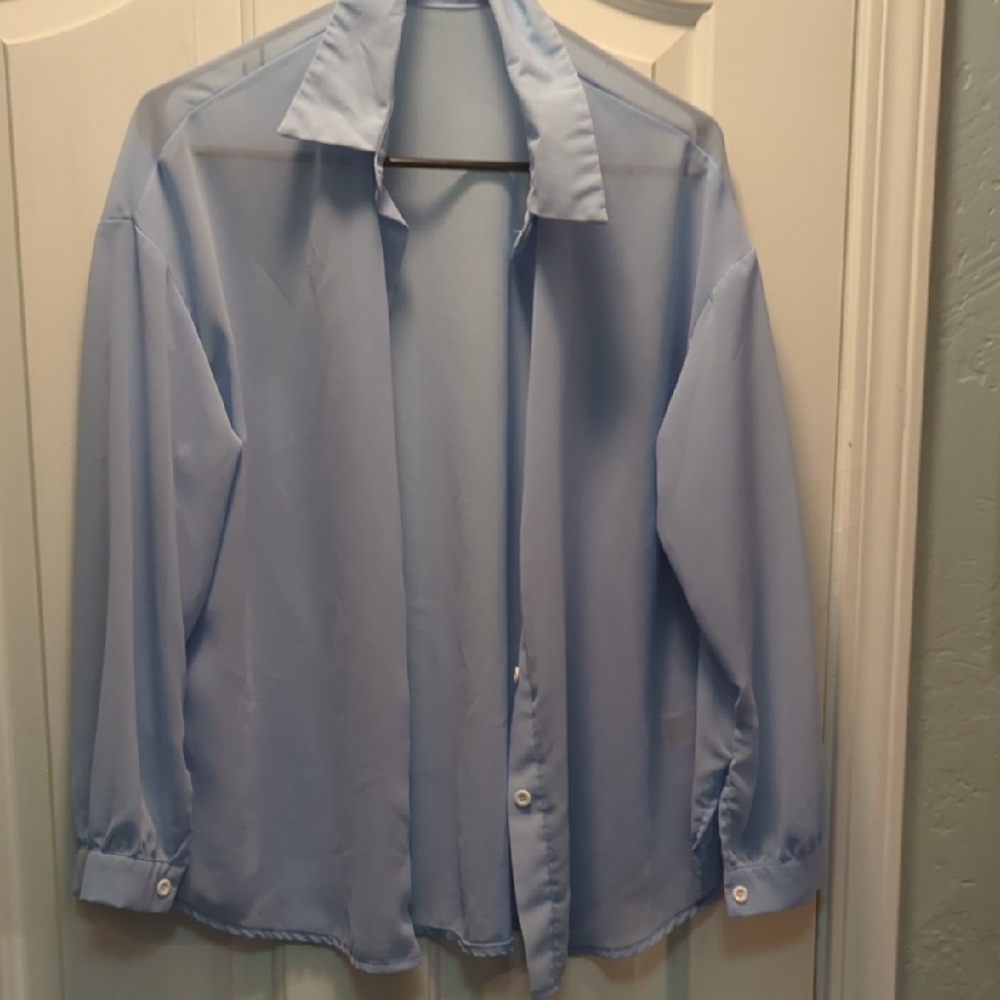 Sky Blue Button-Up Shirt